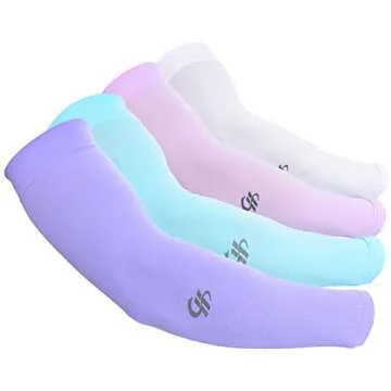 HOPESHINE Arm Sleeves UV Sun Protection Cooling UPF 50+ 4-Pairs for Men Women Cycling, Golf, Outdoor...