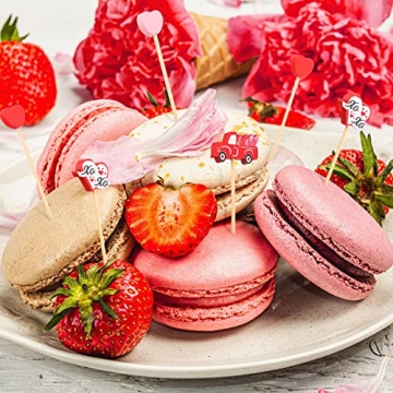 Funtery 200 Pcs Valentine's Day Cocktail Picks for All Occasions