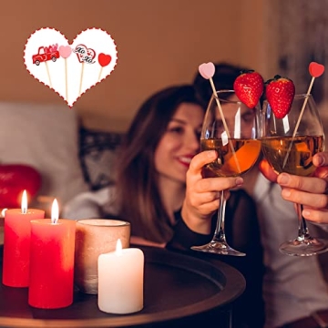 Funtery 200 Pcs Valentine's Day Cocktail Picks for All Occasions
