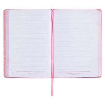 Christian Art Gifts Classic Journal I Know The Plans Jeremiah 29:11 Bible Verse, Inspirational Scripture Notebook, Ribbon Marker, Pink Faux Leather Flexcover, 336 Ruled Pages