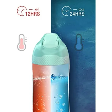 EIJIAN Kids Insulated Water Bottle for Toddlers - 14oz Leak-Proof