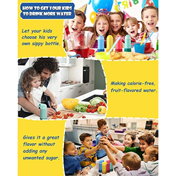 EIJIAN Kids Insulated Water Bottle for Toddlers - 14oz Leak-Proof