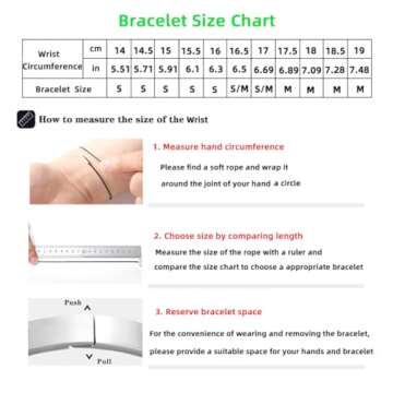 BOLAGTIER Gold Bangle Bracelets for Women Four Leaf Clover Lucky Love Cubic Zirconia Bracelet (Clover Gold-Small)