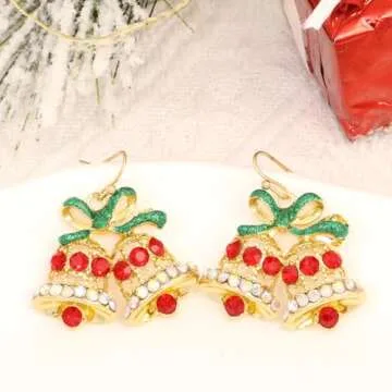 Cute Lightweight Christmas Bell Earrings for Women