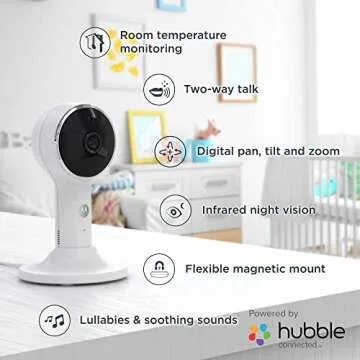 Motorola LUX64 by Hubble Connected Video Baby Monitor – 4.3" Parent Unit and 1080p Wi-Fi Viewing for Baby, Elderly, Pet - 2-Way Audio, Night Vision, Digital Zoom, Hubble App