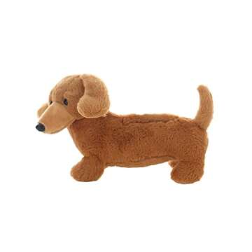 Weiner The Dachshund 8-Inch Plush Toy – Adorable Wiener Dog Stuffed Animal, Soft & Cuddly Puppy Plushie, Realistic Dachshund Gift for Kids & Dog Lovers