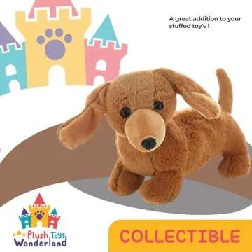 Weiner The Dachshund 8-Inch Plush Toy – Adorable Wiener Dog Stuffed Animal, Soft & Cuddly Puppy Plushie, Realistic Dachshund Gift for Kids & Dog Lovers