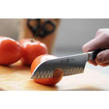Wusthof 4183 Wusthof Classic Hollow Edge Santoku Knife 7, 7", Black