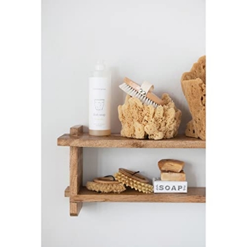 Creative Co-Op 2-Tier Mango Wood Wall Shelf - Stylish Decor