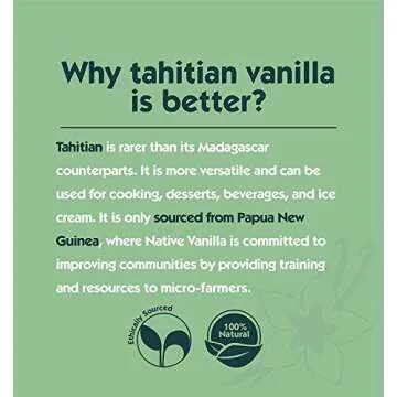 Vanilla Bean Powder - 0.5 oz - Premium 100% Pure Ground Tahitian Vanilla Bean Powder - For Cooking, Baking, Coffee, Smoothies & Desserts - No Fillers or Additives, Raw & Unsweetened - Native Vanilla