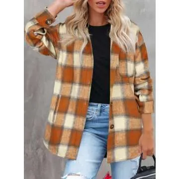 Beaully Women’s Stylish Plaid Shacket for Fall 2024
