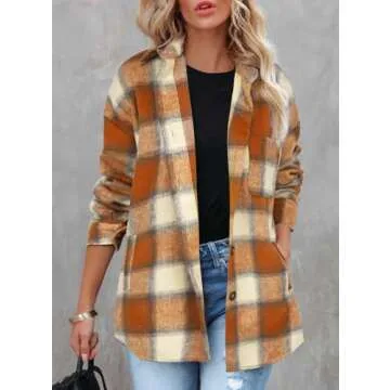 Beaully Women’s Stylish Plaid Shacket for Fall 2024