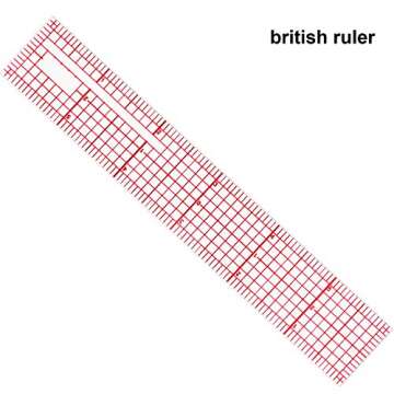 Pelopy Clear Plastic Ruler Set - 4 Sizes for Crafting & Sewing