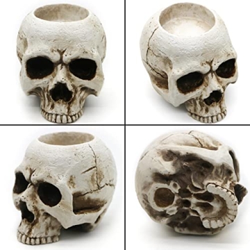 Gothic Skull Candlestick - Perfect Halloween Decor Piece
