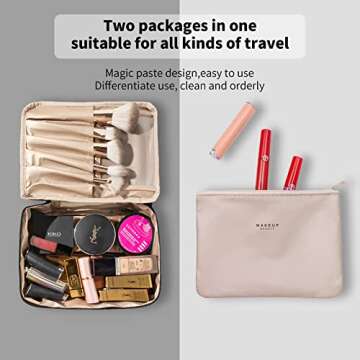 Travel Makeup Bag Cosmetic Bag Makeup Bag Toiletry bag for women and men (Black)