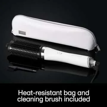 ghd Duet Blowdry-Hair Dryer Brush-Wet to Blow Dried with No Heat Damage, 3X More Volume, 24hr Long Lasting Results, Blow Dry with No Fizz, 50% More Shine - White