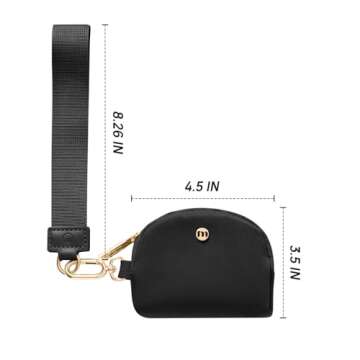 Mum's Memory Mini Zip Around Wristlet Wallet for Women Dual Pouch Wristlet Portable Coin Purse Mini ...