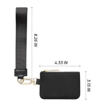 Mum's Memory Mini Zip Around Wristlet Wallet for Women Dual Pouch Wristlet Portable Coin Purse Mini Women Coin Pocket