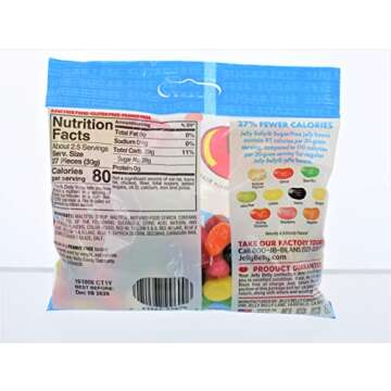 Jelly Belly Sugar Free Assorted Flavor Jelly Beans 2.8 oz Bag (3 Pack)