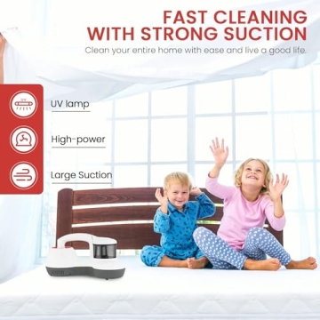 XIEYUZEUS Bed Vacuum Cleaner with Powerful Suction