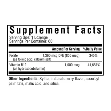 Hydroxo B12 with Folinic Acid Lozenges for Heart Support