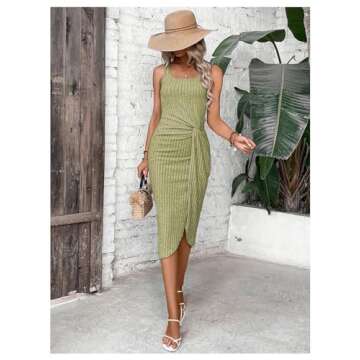 Chic RoseSeek Women’s Tank Midi Dress for All Occasions