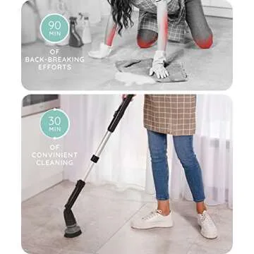 Effortless Cleaning with JULY HOME Electric Spin Scrubber