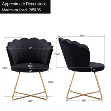 Stylish DUHOME Velvet Accent Chair for Living Room