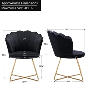 Stylish DUHOME Velvet Accent Chair for Living Room