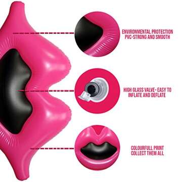 Funny Pool Floats for Adults - Enjoy The Pool in Style with these Pool Inflatables for Adults - Lips Shaped Pool Floatie