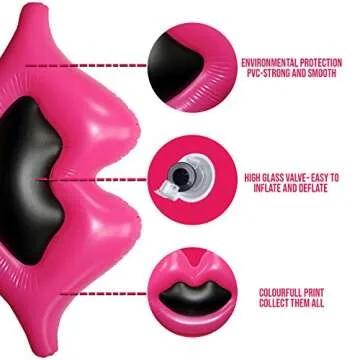 Funny Pool Floats for Adults - Enjoy The Pool in Style with these Pool Inflatables for Adults - Lips Shaped Pool Floatie