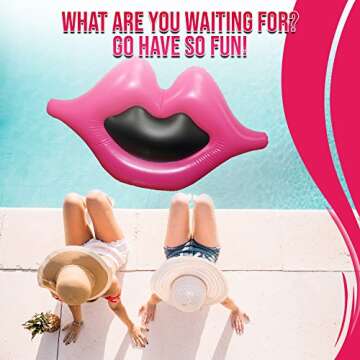 Funny Pool Floats for Adults - Enjoy The Pool in Style with these Pool Inflatables for Adults - Lips Shaped Pool Floatie