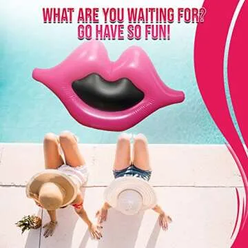 Funny Pool Floats for Adults - Enjoy The Pool in Style with these Pool Inflatables for Adults - Lips Shaped Pool Floatie