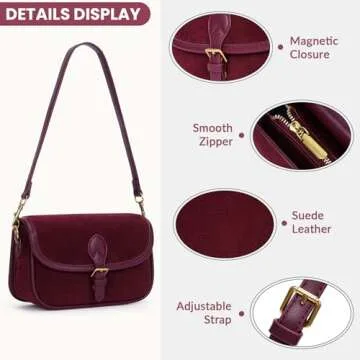 YFGBCX Small Suede Crossbody Bag for Women 2024