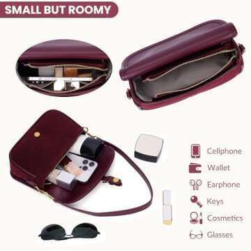 YFGBCX Small Shoulder Bag Crossbody Purse for Women Suede Bag 2024 Fall Purse Suede Handbag Satchel Purse