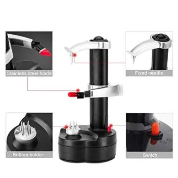 LUCKSTAR Electric Peeler for Quick Fruit and Vegetable Peeling