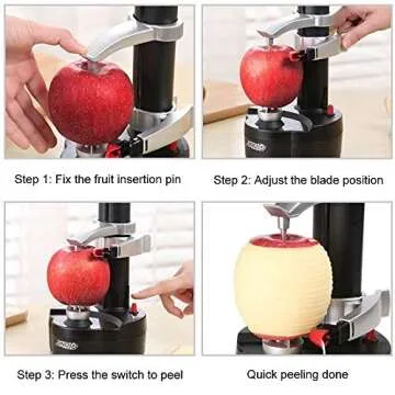LUCKSTAR Electric Peeler for Quick Fruit and Vegetable Peeling