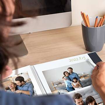 Vienrose Large Photo Album with 40 Sticky Pages