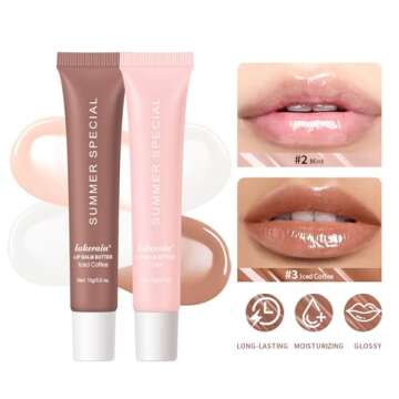 Summer Special Lip Butter Balm - Ultra-Hydrating, Nourishing Lip Care with Natural Ingredients, Shea Butter & Olive Butter, Soothes & Softens Dry Lips (#4 Cake (glitter), 0.5 Fl Oz (Pack of 1))