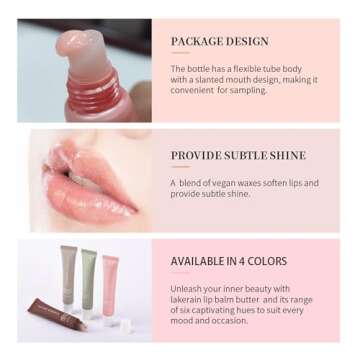 Summer Special Lip Butter Balm - Ultra-Hydrating, Nourishing Lip Care with Natural Ingredients, Shea Butter & Olive Butter, Soothes & Softens Dry Lips (#4 Cake (glitter), 0.5 Fl Oz (Pack of 1))