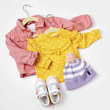 Utopia Home Kids Hangers Velvet (20 Pack) - 11 Inch Durable Baby Hangers for Closet - Perfect for Toddler & Non Slip for Everyday Use (Ivory)