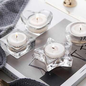 Elegant Star Shaped Tealight Candle Holder Set for Home