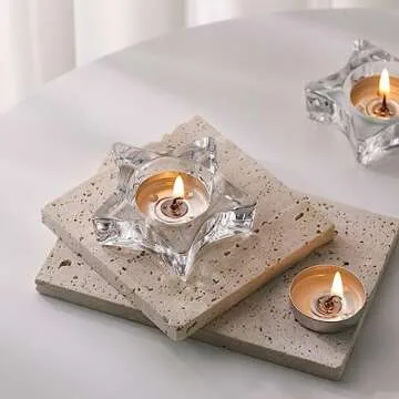 Elegant Star Shaped Tealight Candle Holder Set for Home