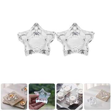 Elegant Star Shaped Tealight Candle Holder Set for Home
