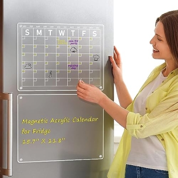 Magnetic Dry Erase Calendar - Space Saving Organization Board