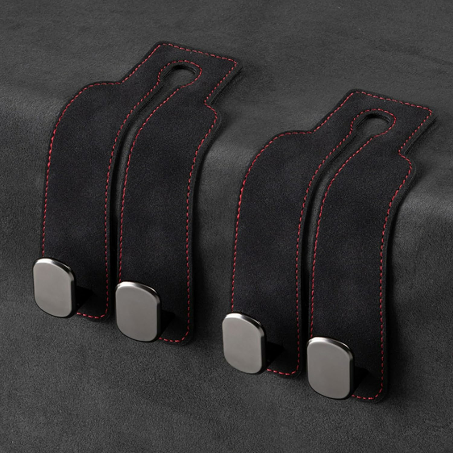 Headrest Car Hooks - Leather Storage Solution 2 Pack