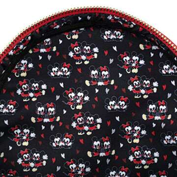 Loungefly Disney Mickey and Minnie Mouse Love AOP Womens Double Strap Shoulder Bag Purse
