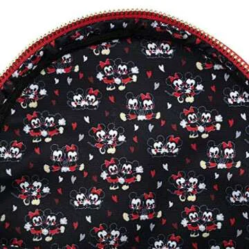 Loungefly Disney Mickey and Minnie Mouse Love AOP Womens Double Strap Shoulder Bag Purse