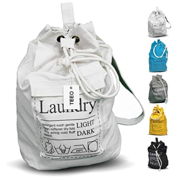 Teeo Extra Large Laundry Backpack - Durable Canvas Organizer, Perfect for College and Travel