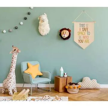 This is A Safe Space to Be Who You are-Classroom Decor-Inclusive Classroom Decor-Welcome Gift-Teacher Gift-Canvas Hanging Pennant Flag Banner Wall Sign Decor Gift-Birthday Christmas Gift